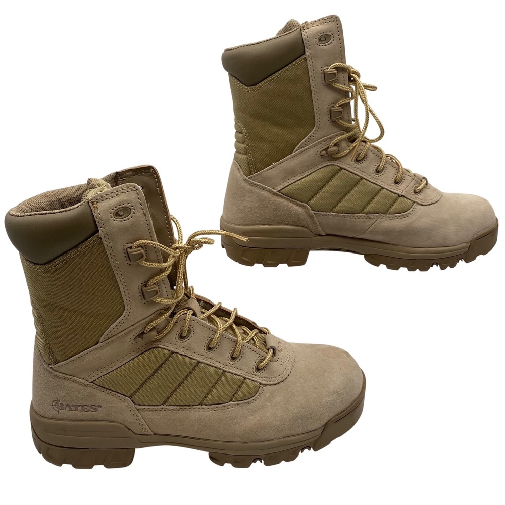 Bates Tactical Duty Boots Mens 9 Tan Leather Nylon Combat E02250